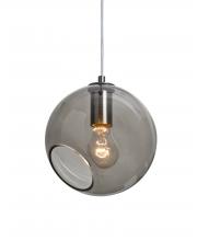 Besa Lighting 1JC-MAESTRO8SM-SN - Besa, Maestro 8 Cord Pendant, Smoke, Satin Nickel Finish, 1x60W Medium base