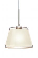  1JC-PIC9WH-LED-SN - Besa Pendant Pica 9 Satin Nickel White Sand 1x9W LED