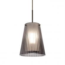 Besa Lighting 1JT-DIONSM-LED-BR - Besa Dion Pendant, Smoke Shade, Bronze Finish, 1x9W LED