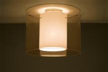  1KM-G00707-LED-SN - Besa Ceiling Pahu 16 Satin Nickel Transparent Armagnac/Opal 1x11W LED