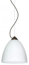  1KX-447007-LED-BR - Besa Vila Cable Pendant Bronze Opal Matte 1x9W LED