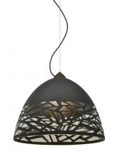  1KX-KIEVBK-BR - Besa Kiev Pendant, Black, Bronze Finish, 1x60W Medium Base