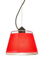  1KX-PIC9RD-LED-BR - Besa Pica 9 Pendant 1Kx Red Sand Bronze 1x9W LED