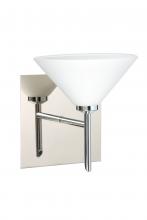  1SW-117607-LED-CR-SQ - Besa Wall With SQ Canopy Kona Chrome White 1x5W LED