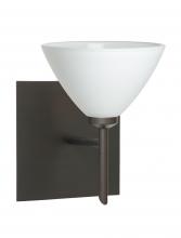  1SW-174307-BR-SQ - Besa Wall With SQ Canopy Domi Bronze White 1x40W G9