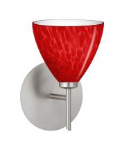 Besa Lighting 1SW-1779RC-LED-SN - Besa, Mia Mini Sconce, Red Cloud, Satin Nickel Finish, 1x5W LED