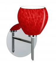 Besa Lighting 1SW-5605RC-LED-CR - Besa, Tay Tay Mini Sconce, Red Cloud, Chrome Finish, 1x5W LED