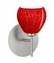 Besa Lighting 1SW-5605RC-LED-SN - Besa, Tay Tay Mini Sconce, Red Cloud, Satin Nickel Finish, 1x5W LED