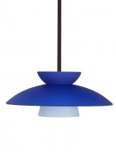  1TT-451323-LED-BR - Besa Trilo 15 Pendant Blue Matte Bronze 1x9W LED