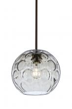  1TT-BOMYCL-BR - Besa Bombay Cord Pendant, Clear, Bronze Finish, 1x60W Medium Base