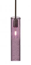  1TT-JUNI16PL-BR - Besa, Juni 16 Stem Pendant, Plum Bubble, Bronze, 1x60W Medium Base