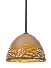  1TT-KIEVCP-LED-BR - Besa Kiev Stem Pendant, Copper, Bronze Finish, 1x9W LED