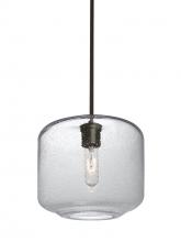  1TT-NILES10CL-BR - Besa Niles 10 Pendant, Clear Bubble, Bronze Finish, 1x60W Medium Base T10