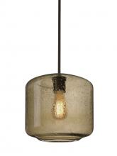  1TT-NILES10SM-EDIL-BR - Besa Niles 10 Pendant, Smoke Bubble, Bronze Finish, 1x4W LED Filament