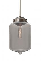  1TT-OLINSM-SN - Besa Olin Stem Pendant Satin Nickel Smoke 1x60W Medium Base T10