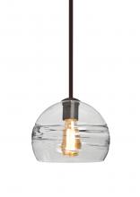  1TT-SPIR8CL-EDIL-BR - Besa Spirit 8 Pendant, Clear, Bronze Finish, 1x8W LED Filament