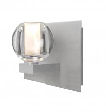  1WF-BOCACL-LED-SN - Besa, Boca Vanity, Clear, Satin Nickel Finish, 1x5W LED