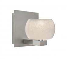  1WF-KENOWH-LED-SN - Besa, Keno Vanity, White Sand, Satin Nickel Finish, 1x3W LED