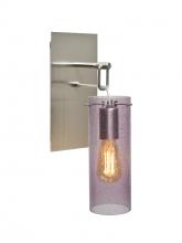 Besa Lighting 1WP-JUNI10PL-EDIL-SN - Besa Juni 10 Wall Pendant, Plum Bubble, Satin Nickel Finish, 1x4W LED Filament