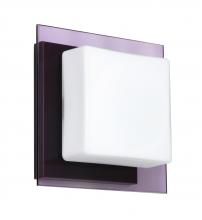  1WS-773591-LED-BR - Besa Wall Alex Bronze Opal/Amethyst 1x5W LED