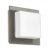  1WS-7735SM-SN - Besa Wall Alex Satin Nickel Opal/Smoke 1x50W G9