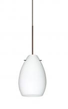  1XC-171307-LED-BR - Besa Pendant Pera 6 Bronze Opal Matte 1x5W LED