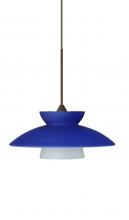  1XC-271823-LED-BR - Besa Pendant Trilo 7 Bronze Blue Matte 1x5W LED