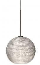  1XC-4615GL-LED-BR - Besa Pendant Kristall 6 Bronze Glitter 1x5W LED