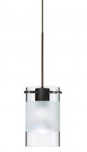  1XC-6524EC-BR - Besa Pendant Scope Bronze Clear/Frost 1x50W Halogen Mr16