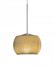  1XC-KENOGD-LED-SN - Besa, Keno Cord Pendant, Gold Sand, Satin Nickel Finish, 1x3W LED