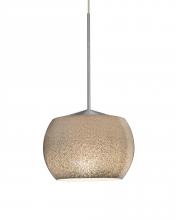  1XC-KENOSM-LED-SN - Besa, Keno Cord Pendant, Smoke Sand, Satin Nickel Finish, 1x3W LED