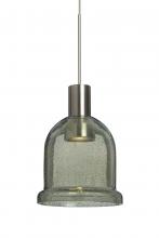 Besa Lighting 1XC-KIBAMS-LED-SN - Besa, Kiba Cord Pendant, Moss Bubble, Satin Nickel Finish, 1x3W LED