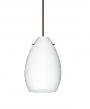  1XT-171307-LED-BR - Besa Pendant Pera 6 Bronze Opal Matte 1x5W LED