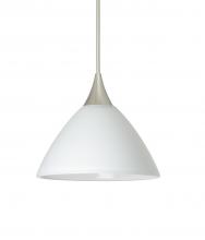  1XT-174307-LED-SN - Besa Pendant Domi Satin Nickel White 1x6W LED