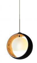  1XT-4293GF-LED-BR - Besa Pendant Pogo Bronze Black/Inner Gold 1x5W LED