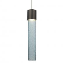 Besa Lighting 1XT-WAND12BL-LED-BR - Besa Wanda 12 Pendant, Blue Bubble, Bronze Finish, 1x3W LED