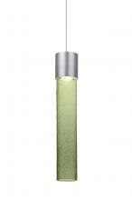  1XT-WAND12MS-LED-SN - Besa, Wanda 12 Cord Pendant, Moss Bubble, Satin Nickel Finish, 1x3W LED