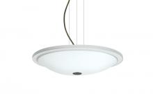  1KV-912939-LED-BR - Besa Manta 13 Round Suspension Pendant, Opal Glossy, Bronze, 1x16W LED