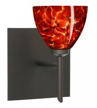  1SW-185841-LED-BR-SQ - Besa Divi Wall With SQ Canopy 1SW Garnet Bronze 1x5W LED