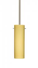  1TT-4930VM-HAL-SN - Besa Stem Copa Pendant Satin Nickel Vanilla Matte 1x40W Halogen