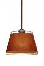 Besa Lighting 1TT-PIC9TN-BR - Besa Stem Pendant Pica 9 Bronze Tan Sand 1x75W A19