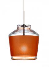 Besa Lighting 1XT-PIC6TN-LED-BR - Besa Pendant Pica 6 Bronze Tan Sand 1x6W LED