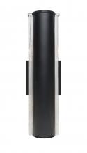  2NW-ESPADA16-BK - Besa, Espada 16 Outdoor Sconce, Black/Clear Bubble, Black Finish, 2x60W Medium Base