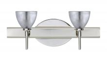 Besa Lighting 2SW-1758SF-LED-CR - Besa Divi Wall 2SW Silver Foil Chrome 2x5W LED