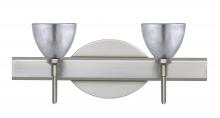  2SW-1758SF-LED-SN - Besa Divi Wall 2SW Silver Foil Satin Nickel 2x5W LED