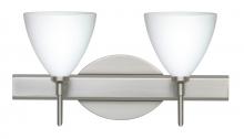  2SW-177907-LED-SN - Besa Wall Mia Satin Nickel Opal Matte 2x5W LED