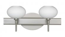 Besa Lighting 2SW-561207-LED-SN - Besa Wall Lasso Satin Nickel Opal Matte 2x5W LED