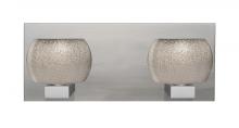  2WF-KENOSM-LED-SN - Besa, Keno Vanity, Smoke Sand, Satin Nickel Finish, 2x3W LED