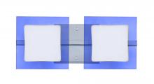  2WS-773592-CR - Besa Wall Alex Chrome Opal/Blue 2x50W G9