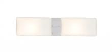  2WT-888607-CR - Besa, Lido Vanity, Opal Matte, Chrome Finish, 2x60W Medium Base